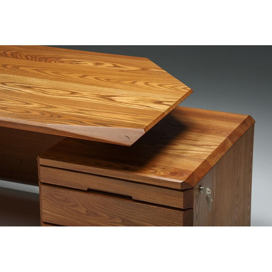 Image 1 of Vintage B40 desk in solid elmwood by Pierre Chapo, 1960s