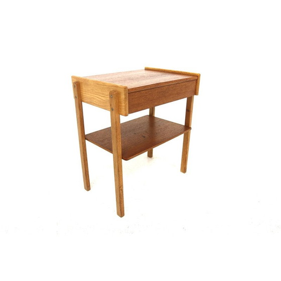 Image 1 of Vintage teak and oak bedside table, Sweden 1960