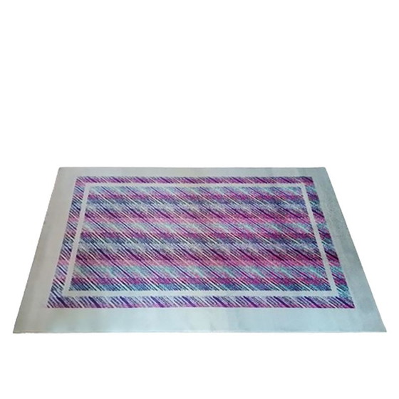 Image 1 of 1980s Gorgeous Geometric Italian Woolen Rug by Missoni for T&J Vestor