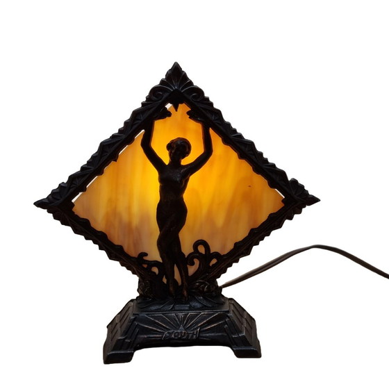 Image 1 of Spanish Art Deco Table Lamp Youth, Circa 1930s