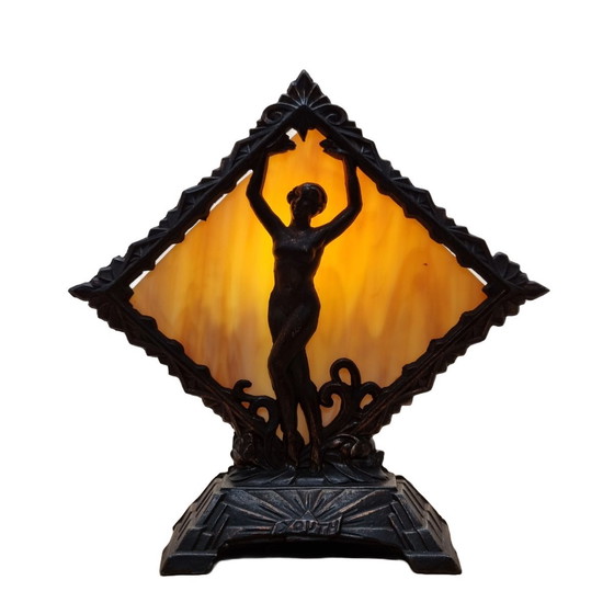 Image 1 of Spanish Art Deco Table Lamp Youth, Circa 1930s