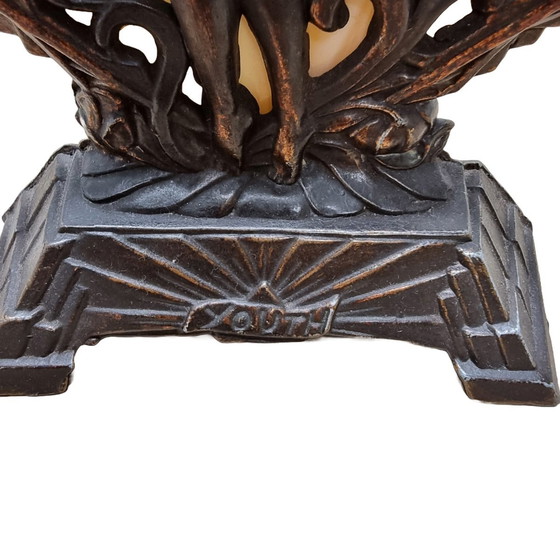 Image 1 of Spanish Art Deco Table Lamp Youth, Circa 1930s