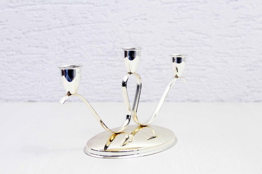 Silver metal candlestick