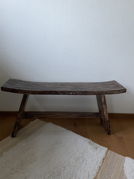 Image 1 of Asian wooden bench