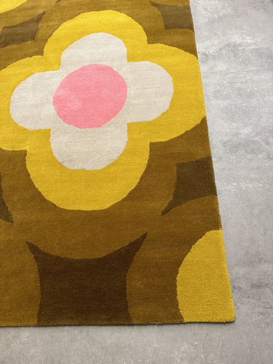 Image 1 of Wool Rug B&C Orla Kiely Pulse Yellow 60306 160 x 230