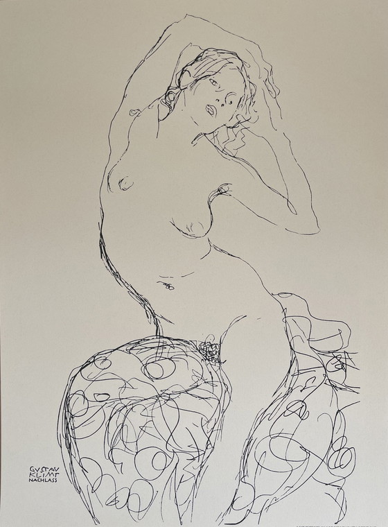 Image 1 of Gustav Klimt (1862-1918), Nu assis, 1914-16, Publié en Italie