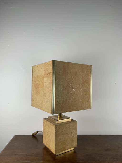 Cork table lamp, 1970S