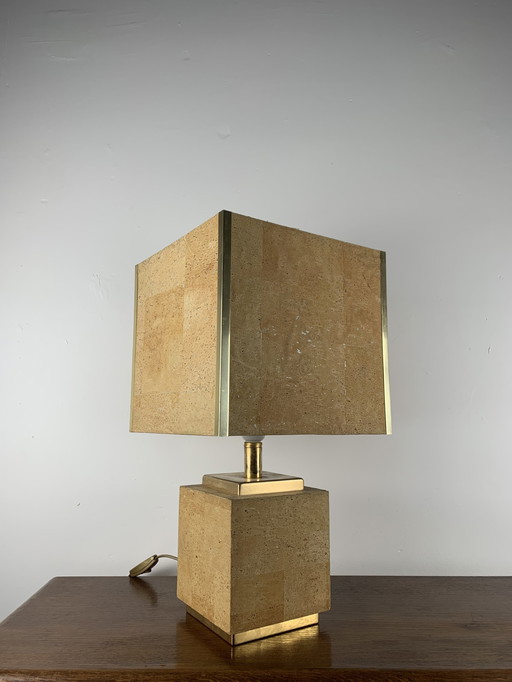 Cork table lamp, 1970S