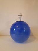 Base per lampada in vetro blu vintage anni '70