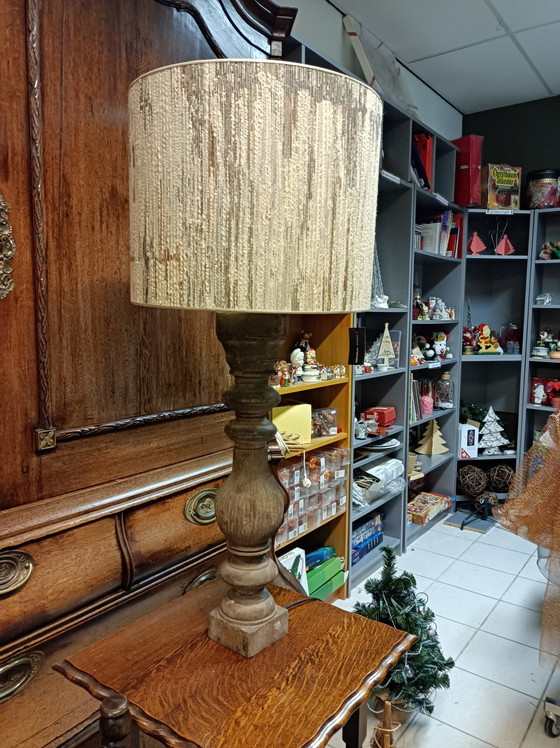 Image 1 of Duran Table Lamp With Country Wooden Leg