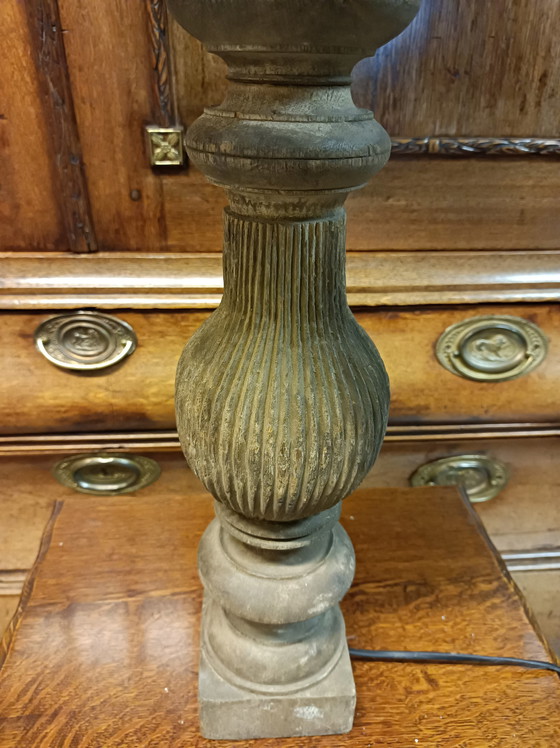 Image 1 of Duran Table Lamp With Country Wooden Leg