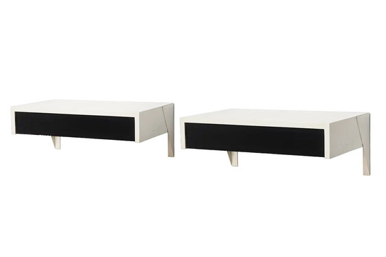 Image 1 of Set of two Martin Visser DD01 Bergeijk wall shelves with drawers for Spectrum