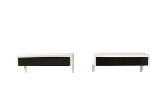 Image 1 of Set of two Martin Visser DD01 Bergeijk wall shelves with drawers for Spectrum