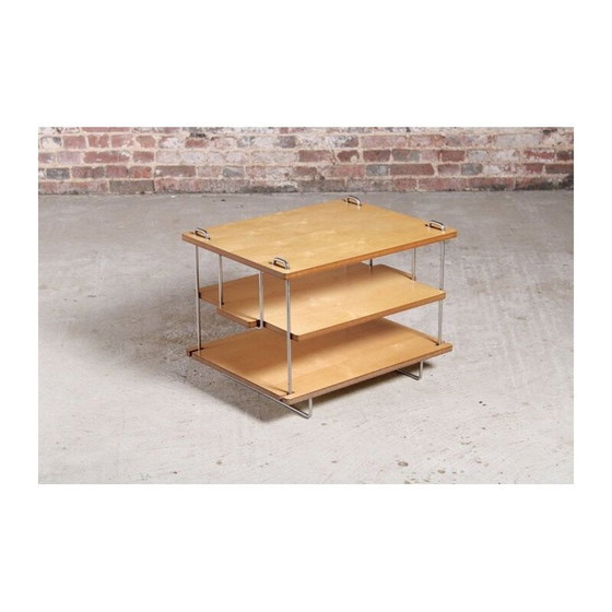 Image 1 of Vintage 3-tier maple and chrome coffee table by Heal's, 2000