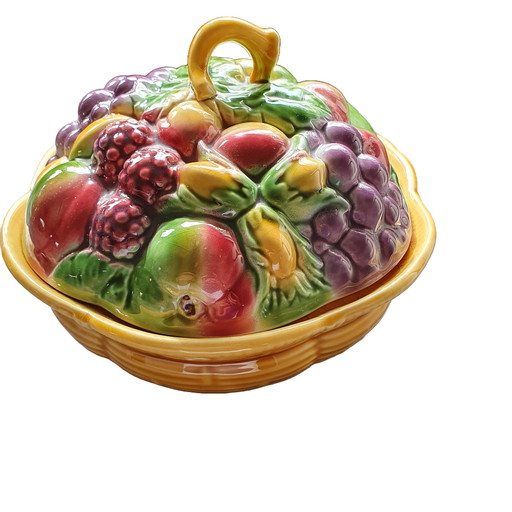 Sarreguemines Fruit Dish With Lid