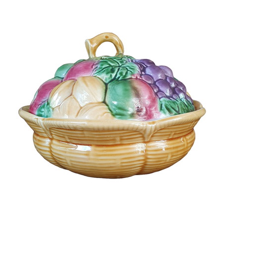 Sarreguemines Fruit Dish With Lid