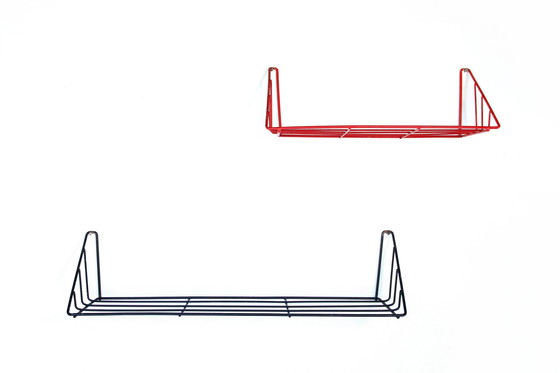 Image 1 of Set of rare Constant Nieuwenhuijs metal wall racks model Delft for 't Spectrum