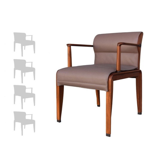 Image 1 of Set of 4 INA armchairs by Chi Wing Lo for Giorgetti