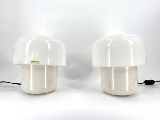 Image 1 of Pair of Luigi Massoni table lamps for Harveiluce, 1970s