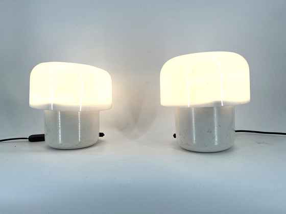 Image 1 of Pair of Luigi Massoni table lamps for Harveiluce, 1970s