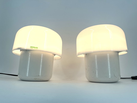 Image 1 of Pair of Luigi Massoni table lamps for Harveiluce, 1970s