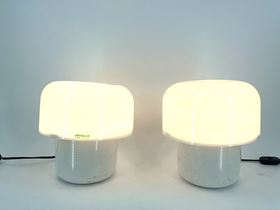 Image 1 of Pair of Luigi Massoni table lamps for Harveiluce, 1970s