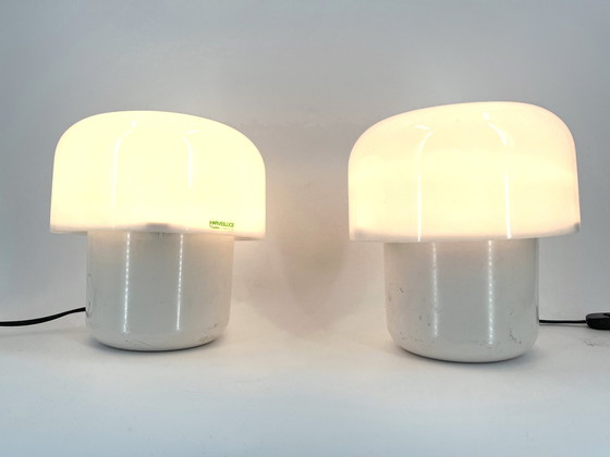 Image 1 of Pair of Luigi Massoni table lamps for Harveiluce, 1970s