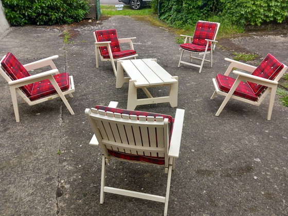 Image 1 of Vintage ensemble d 'un salon de jardin Clairitex et deux chaises