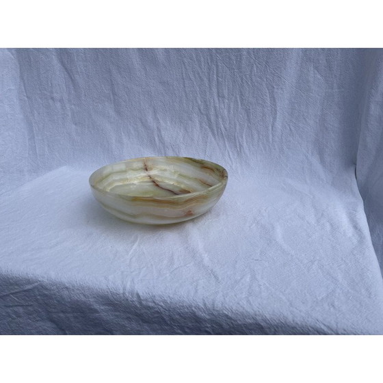 Image 1 of Vintage hand carved onyx bowl