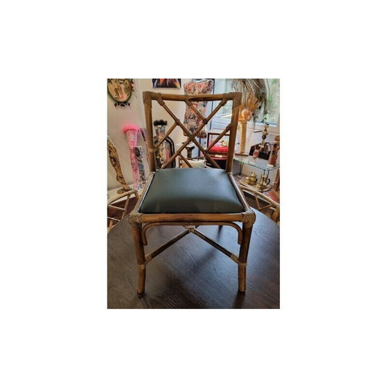 Image 1 of Vintage rattan dining set, 1980