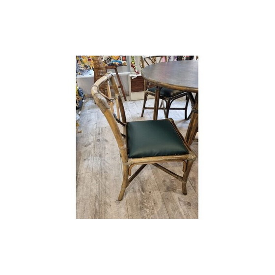 Image 1 of Vintage rattan dining set, 1980