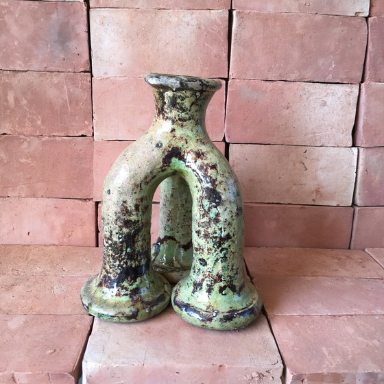 Image 1 of Tamegroute Pottery Candlestick