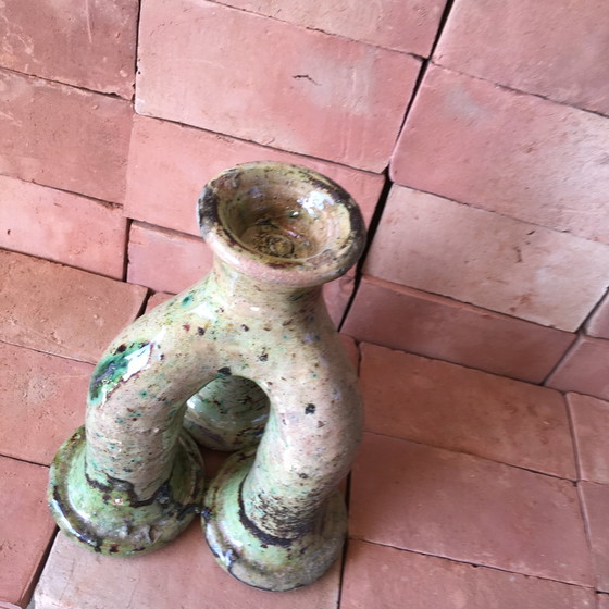 Image 1 of Tamegroute Pottery Candlestick