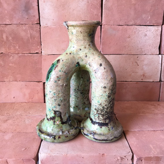 Image 1 of Tamegroute Pottery Candlestick