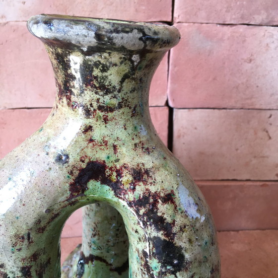 Image 1 of Tamegroute Pottery Candlestick