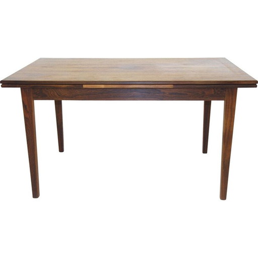 Vintage rosewood table with retractable tops