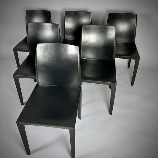 6x dining chair "Lola" by Poltrona Frau