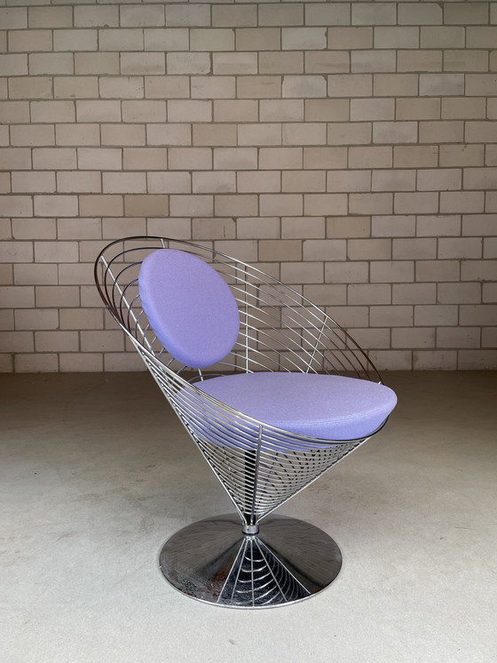 Image 1 of 2x Chaise Wire Cone de Verner Panton