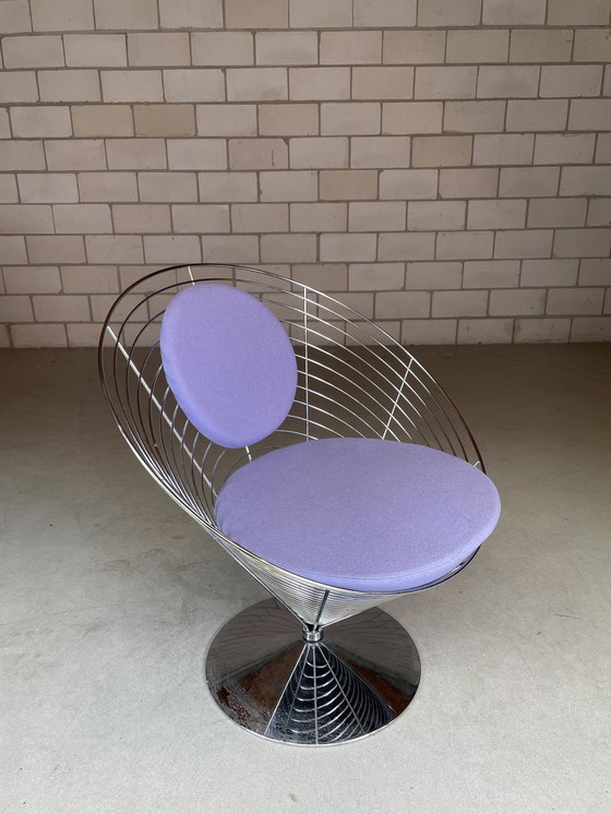 Image 1 of 2x Chaise Wire Cone de Verner Panton