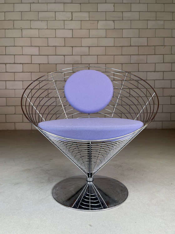 Image 1 of 2x Chaise Wire Cone de Verner Panton