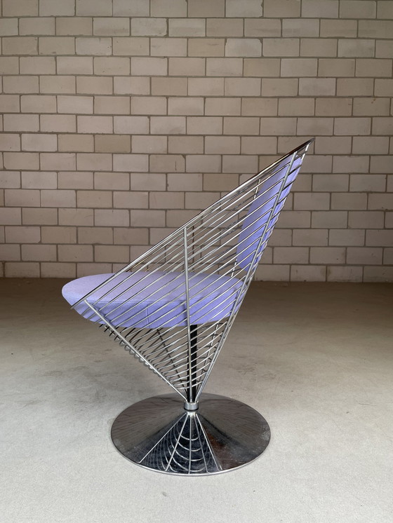 Image 1 of 2x Chaise Wire Cone de Verner Panton