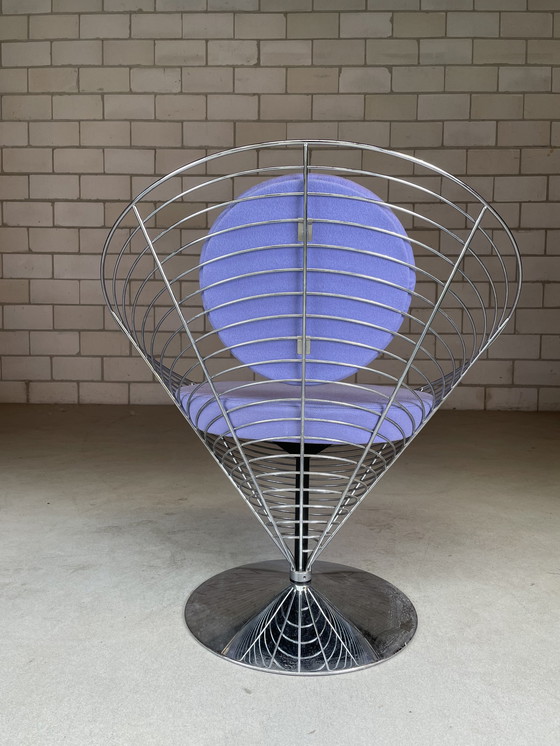 Image 1 of 2x Chaise Wire Cone de Verner Panton