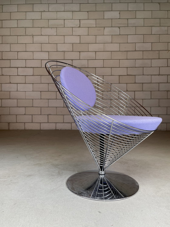 Image 1 of 2x Chaise Wire Cone de Verner Panton