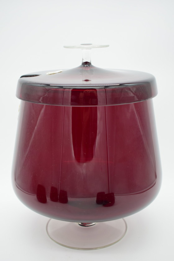 Image 1 of Nova Kristall Punch bowl ruby ​​glass