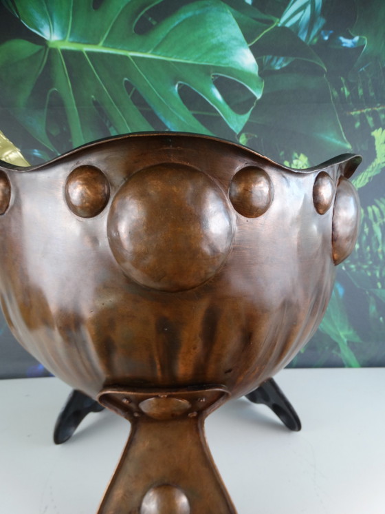 Image 1 of Luxurious champagne cooler, Art deco, 100% copper.