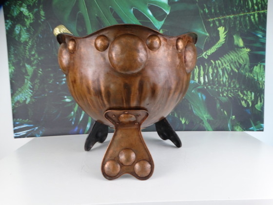 Image 1 of Luxurious champagne cooler, Art deco, 100% copper.