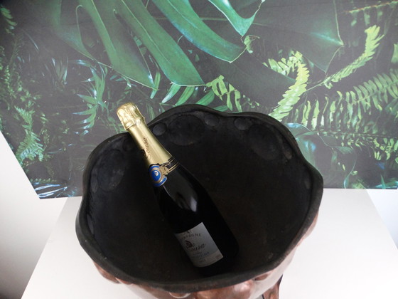 Image 1 of Luxurious champagne cooler, Art deco, 100% copper.