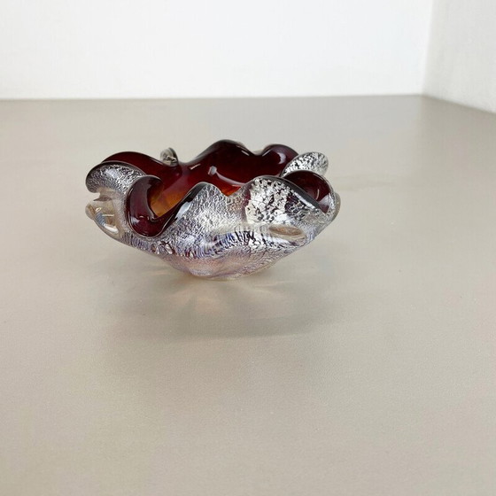 Image 1 of Vintage Murano glass ashtray by Barovier and Toso, Italy 1970s