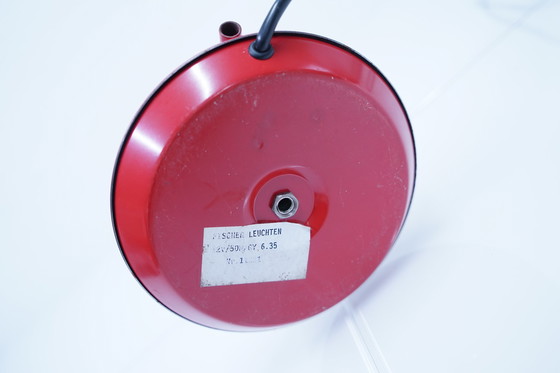 Image 1 of Red German vintage table lamp by Fischer Leuchten, 1980s