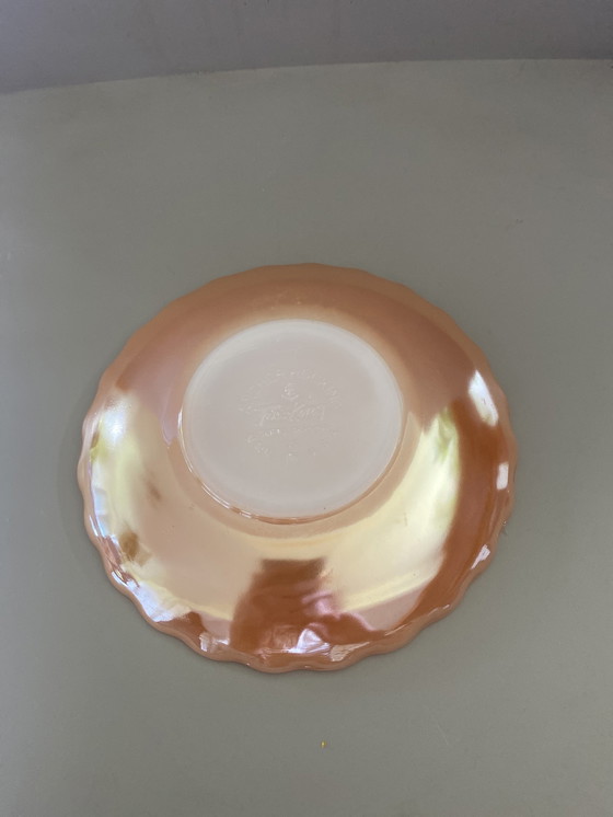 Image 1 of Anchor Hocking Peach Lustre Glazed coffee and tea service - for 6 -